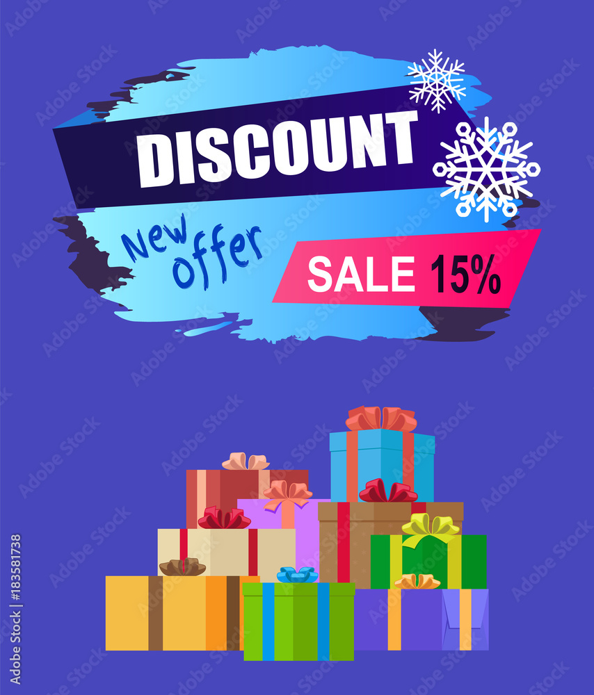 New Offer Discount - 15 Winter 2017 Sale Vector New Offer Discount - 15 Winter 2017 Sale Vector