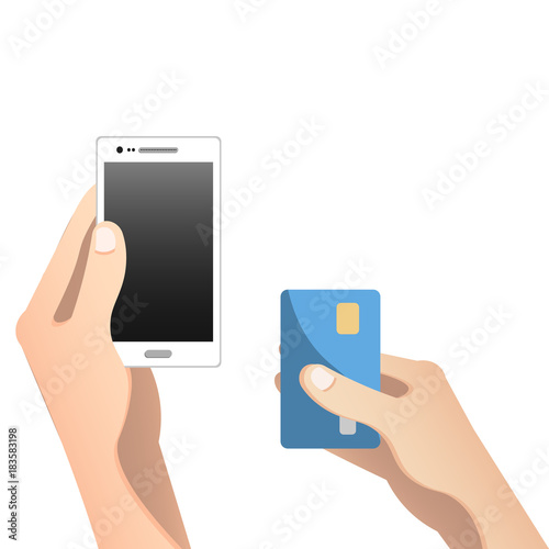 Online and mobile payments concept.