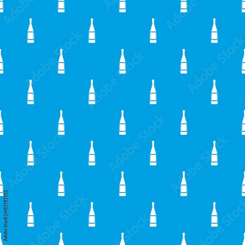Glass bottle pattern seamless blue
