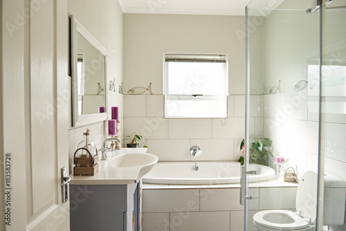 Interior of the modern bathroom in a contemporary suburban home