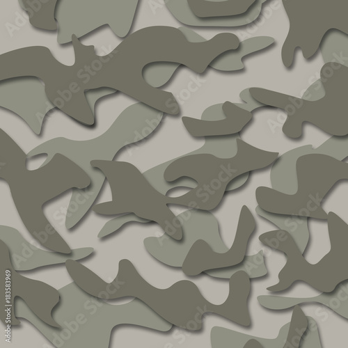 Military camouflage seamless pattern army day - background