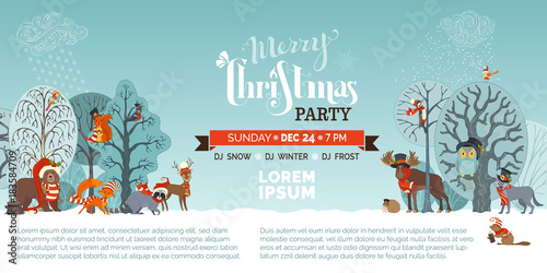 Merry Christmas party template.