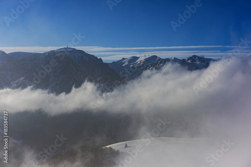 Winter landscape in Carpathians, Romania