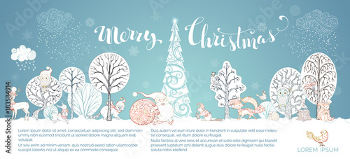 Vector Merry Christmas background.