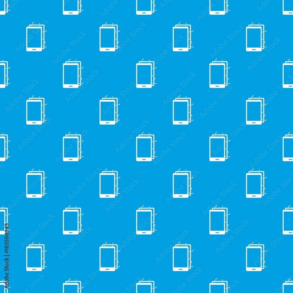 Opened phone pattern seamless blue