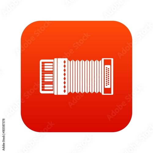 Accordion icon digital red