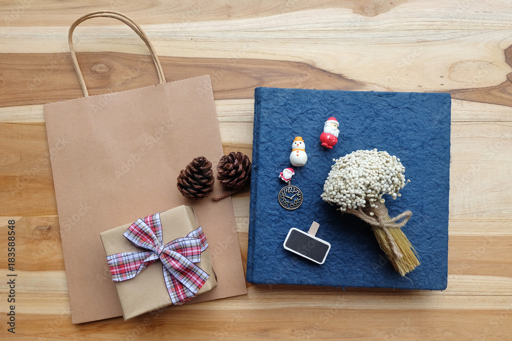 Fototapeta premium Gift boxes with shopping bag. Group of presents.