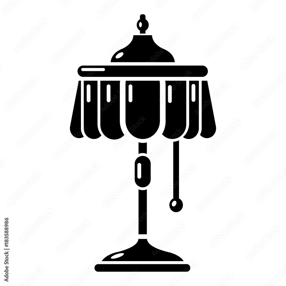 Obraz premium Electric lamp icon, simple style
