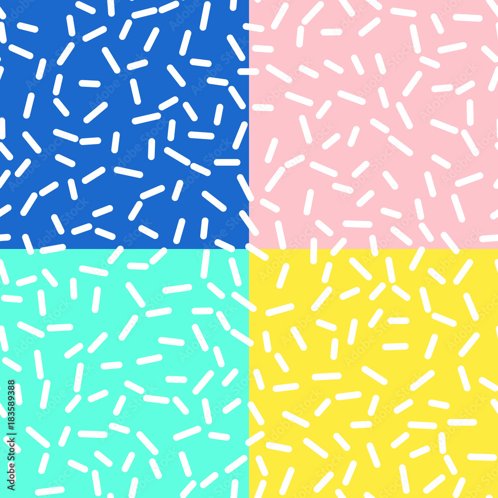 Retro Seamless Pattern in Memphis Style Design Retro Seamless Pattern in Memphis Style Design