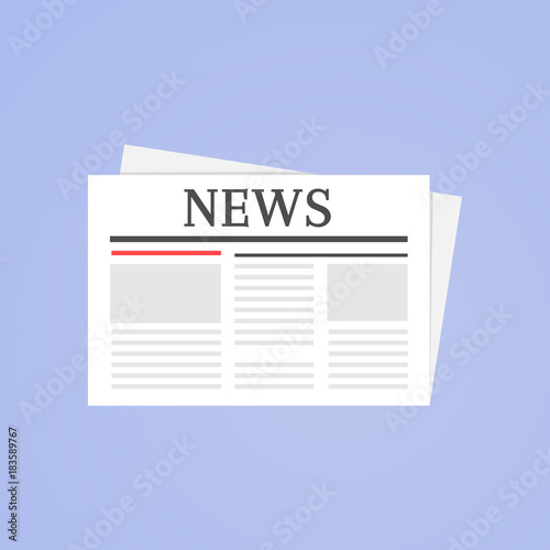 News sign. Newspaper icon isolated on background