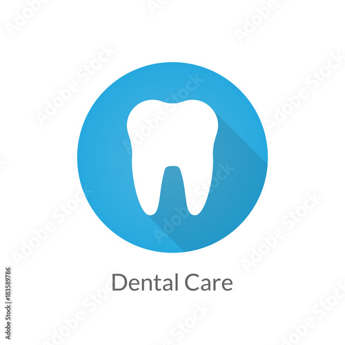 Dental care flat illustration icon for design