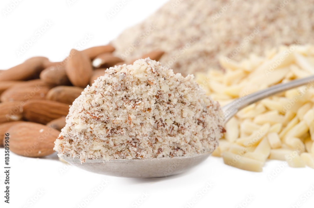 Womit Kann Ich Gemahlene Mandeln Ersetzen Gemahlene Mandeln Nahaufnahme Stock Photo | Adobe Stock