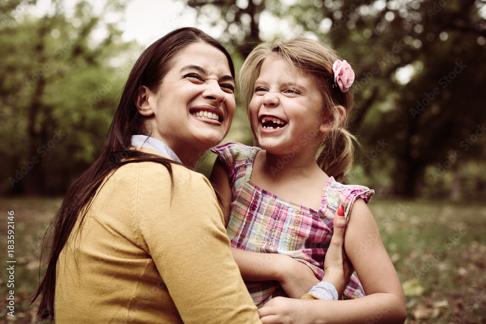 Mother and daughter enjoying outdoor. Mother and daughter enjoying outdoor.