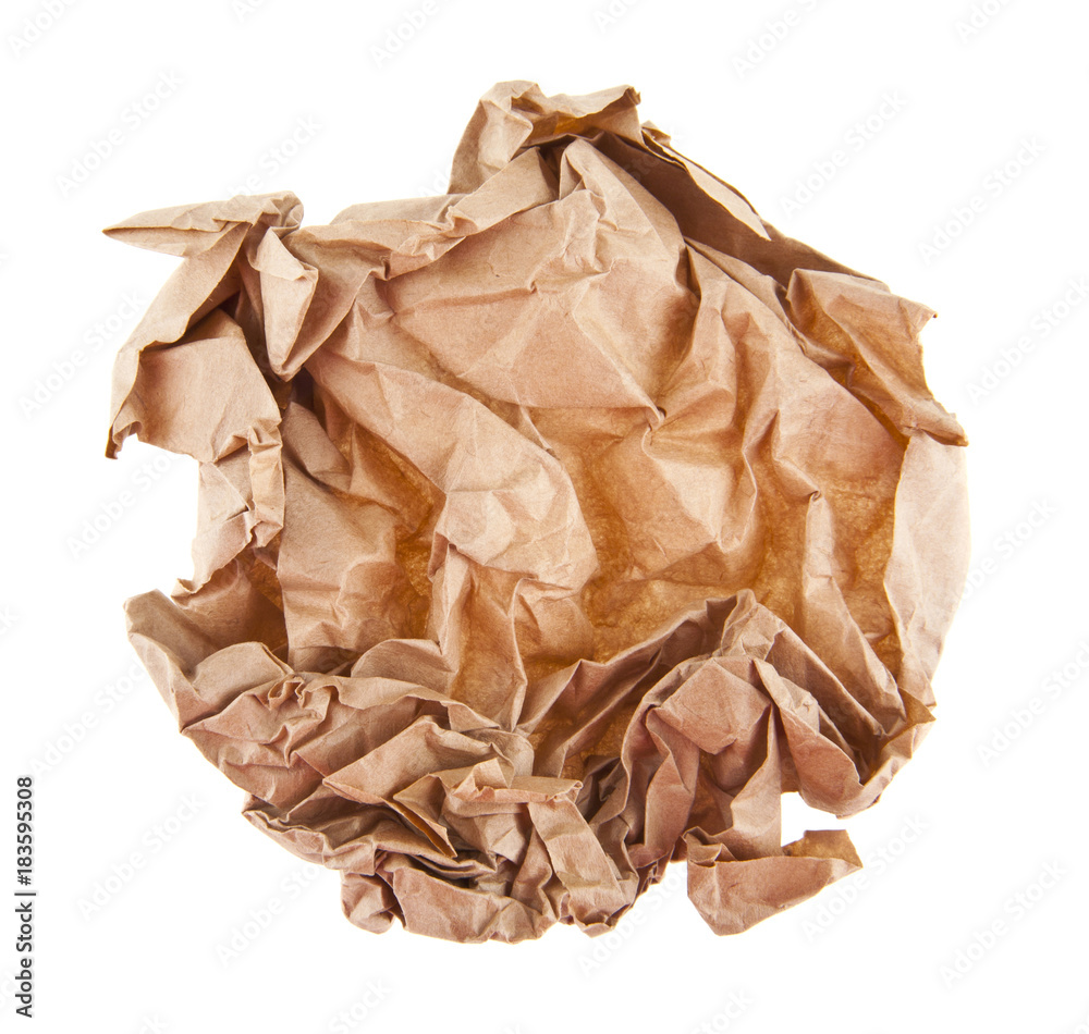 crumpled paper isolated on white background crumpled paper isolated on white background