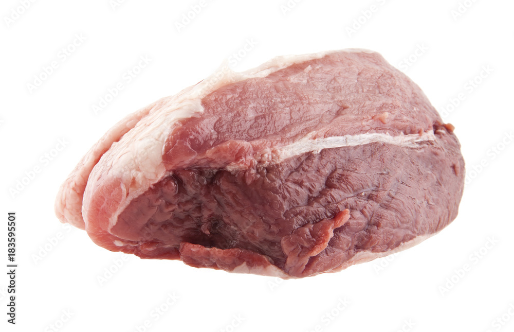 pork meat isolated on white background