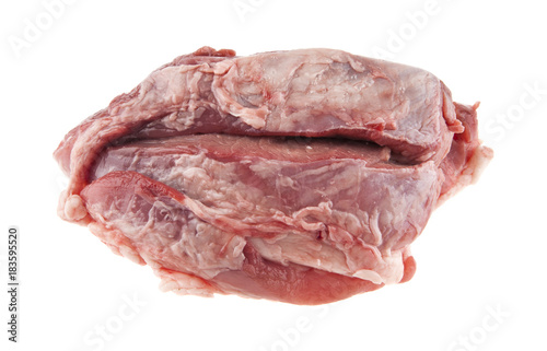 pork meat isolated on white background
