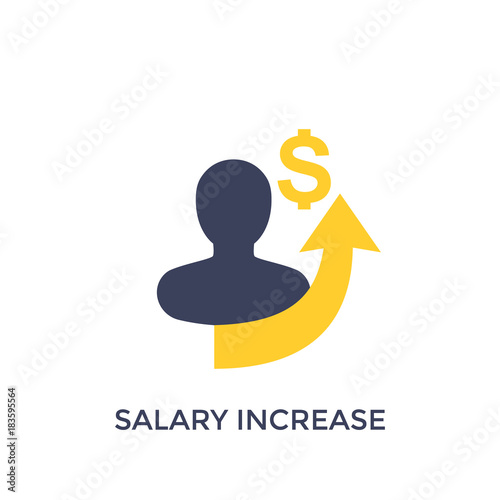 salary increase icon on white