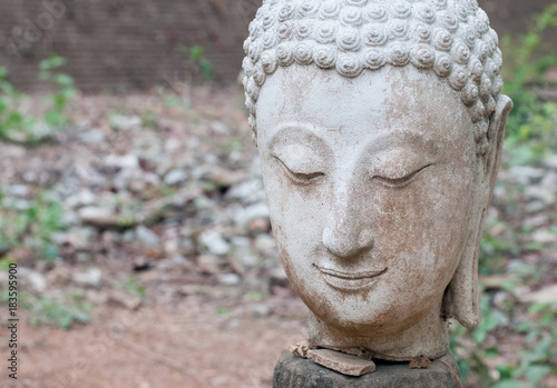 Buddha Statue Head in Chiang Mai Temple