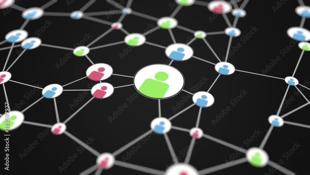 Social network users activity animation Social network users activity animation