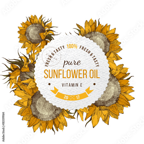 Sunflower oil emblem
