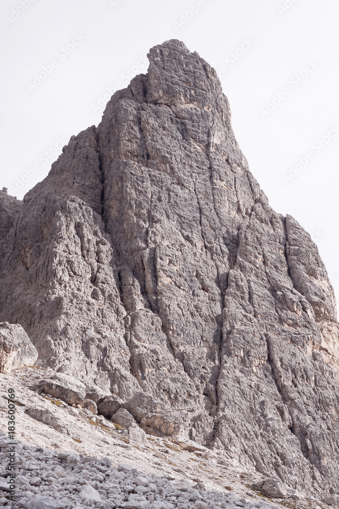 Fels in den Dolomiten Col de Varda Bergstation Italien