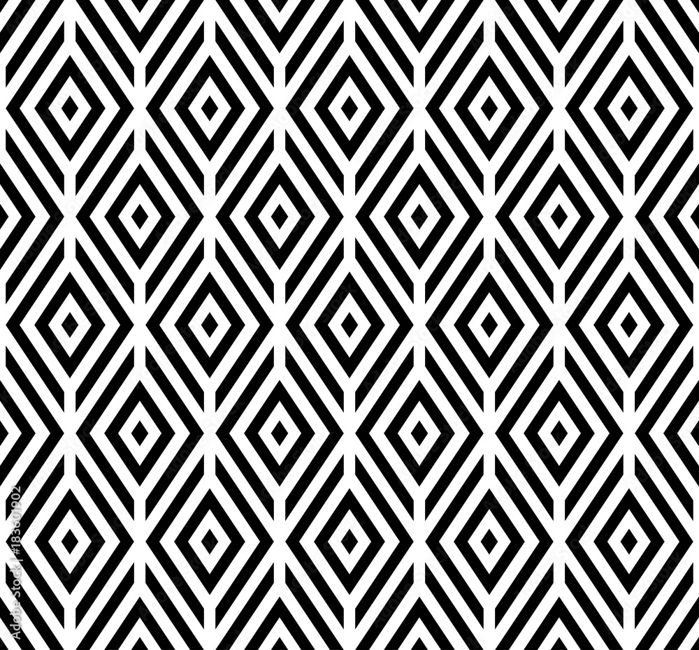 Vector seamless texture. Modern stylish texture. Repeated geometric tiles with rhombuses. Monochrome graphic design. Vector seamless texture. Modern stylish texture. Repeated geometric tiles with rhombuses. Monochrome graphic design.