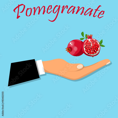 pomegranate or garnet Label