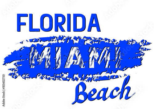 Color logo with letters of Miami Florida on white background