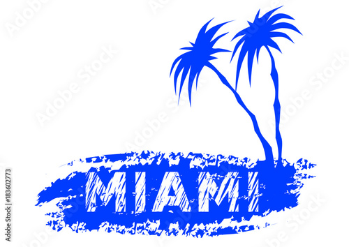Color logo with letters of Miami Florida on white background