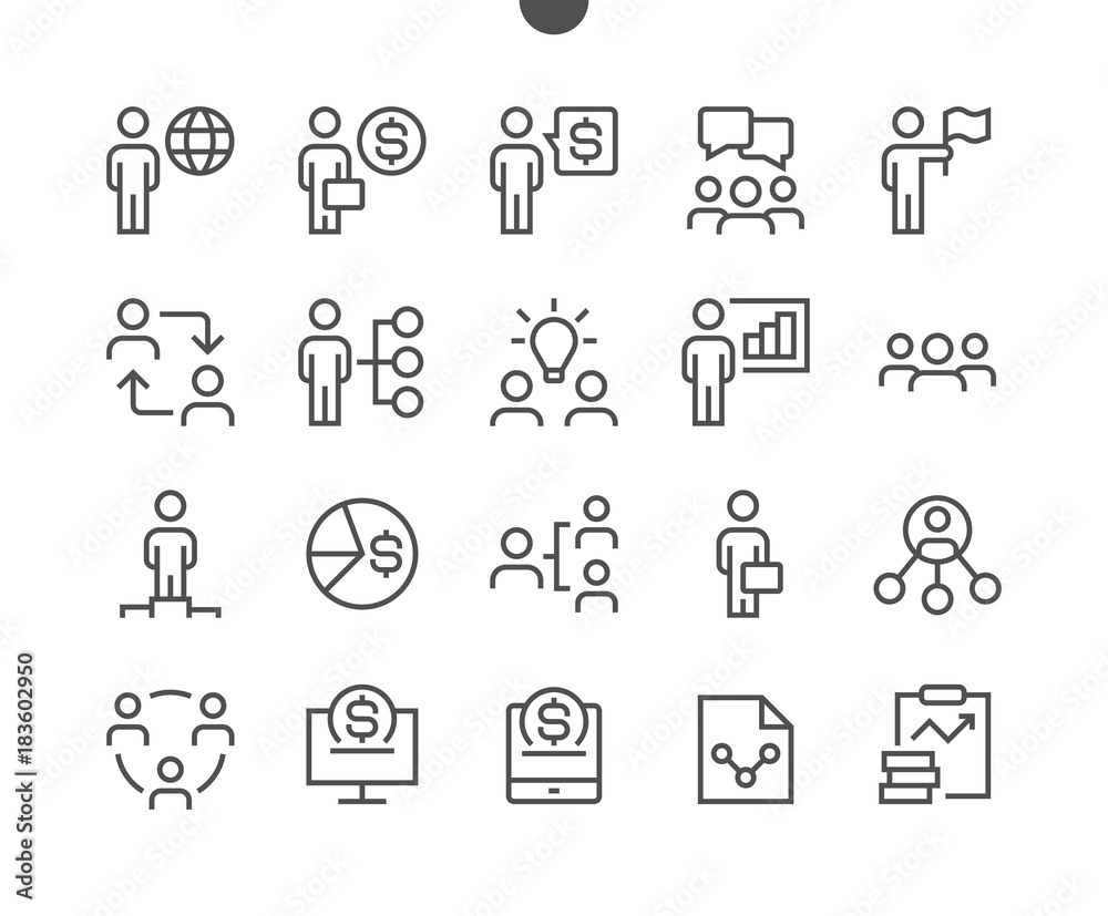 Business UI Pixel Perfect Well-crafted Vector Thin Line Icons 48x48 Ready for 24x24 Grid for Web Graphics and Apps with Editable Stroke. Simple Minimal Pictogram Business UI Pixel Perfect Well-crafted Vector Thin Line Icons 48x48 Ready for 24x24 Grid for Web Graphics and Apps with Editable Stroke. Simple Minimal Pictogram