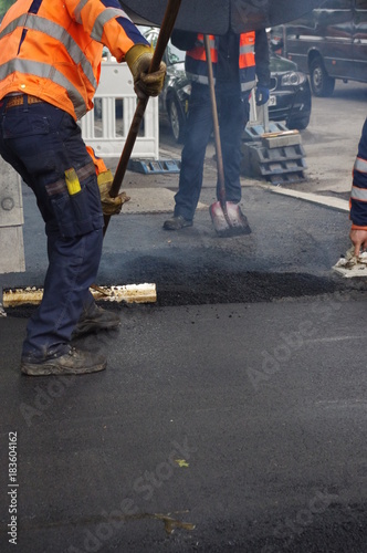 road works tarmac asphalt