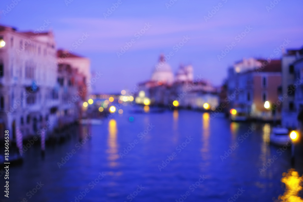 Grand canal abstract blurred background