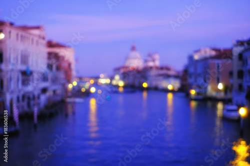 Grand canal abstract blurred background