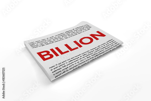 Billion on Newspaper background