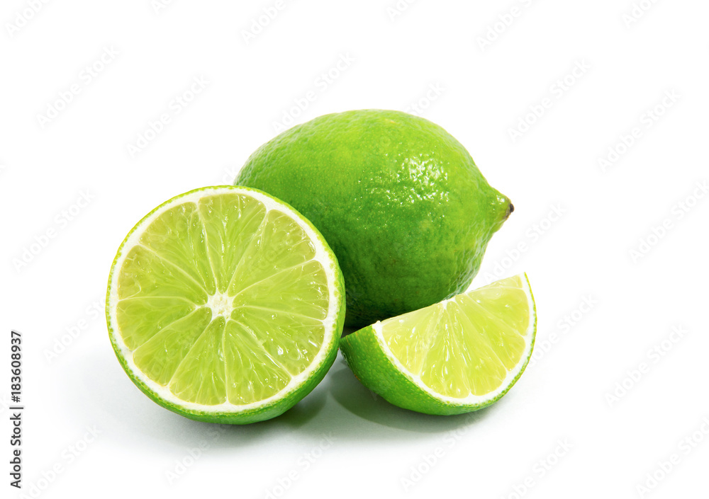 Fresh lime isolated on white Fresh lime isolated on white