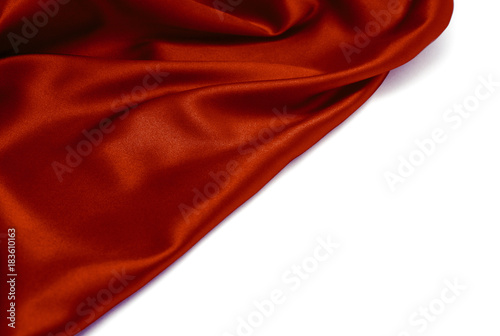red satin fabric with beautiful patterns of folds
