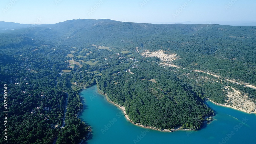 France Provence Verdon Lac de Sainte Croix vue du ciel