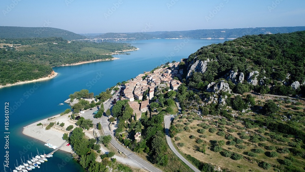 France Provence Verdon Lac de Sainte Croix vue du ciel