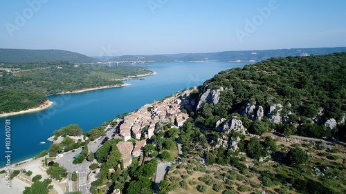 France Provence Verdon Lac de Sainte Croix vue du ciel
