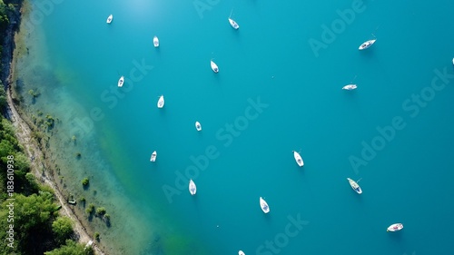 France Provence Verdon Lac de Sainte Croix vue du ciel
