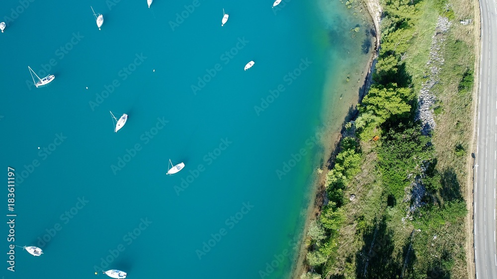 France Provence Verdon Lac de Sainte Croix vue du ciel