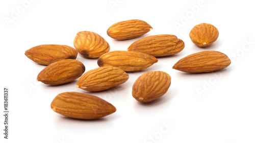Almond isolated on white