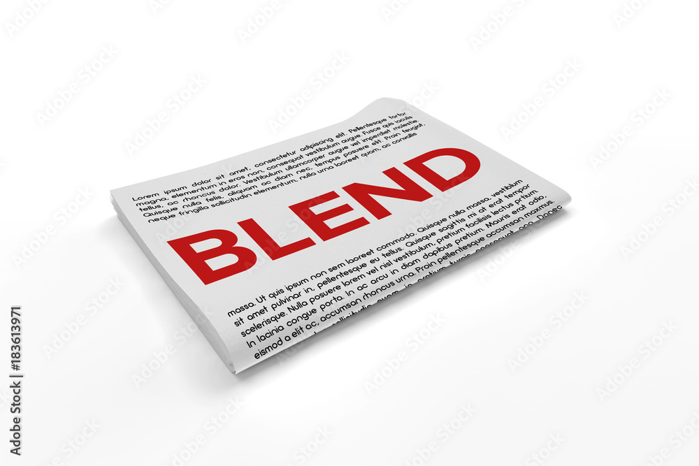 Blend on Newspaper background