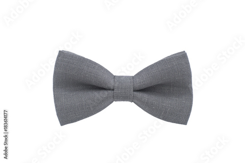 gray strict bow tie