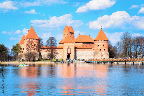 Trakai castle museum at Galve lake Lithuania