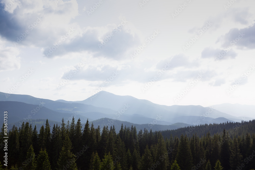 mountain landscape in the Carpathians, Ukraine