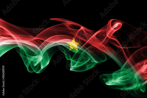 Burkina Faso smoke flag