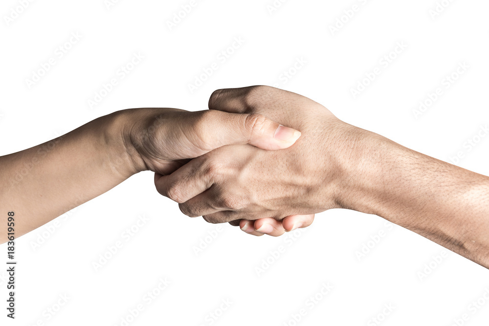 Hand open and ready to help or receive. Gesture isolated on white background with clipping path. Hand open and ready to help or receive. Gesture isolated on white background with clipping path.