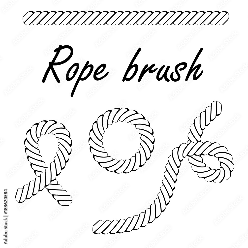 Rope vector brush