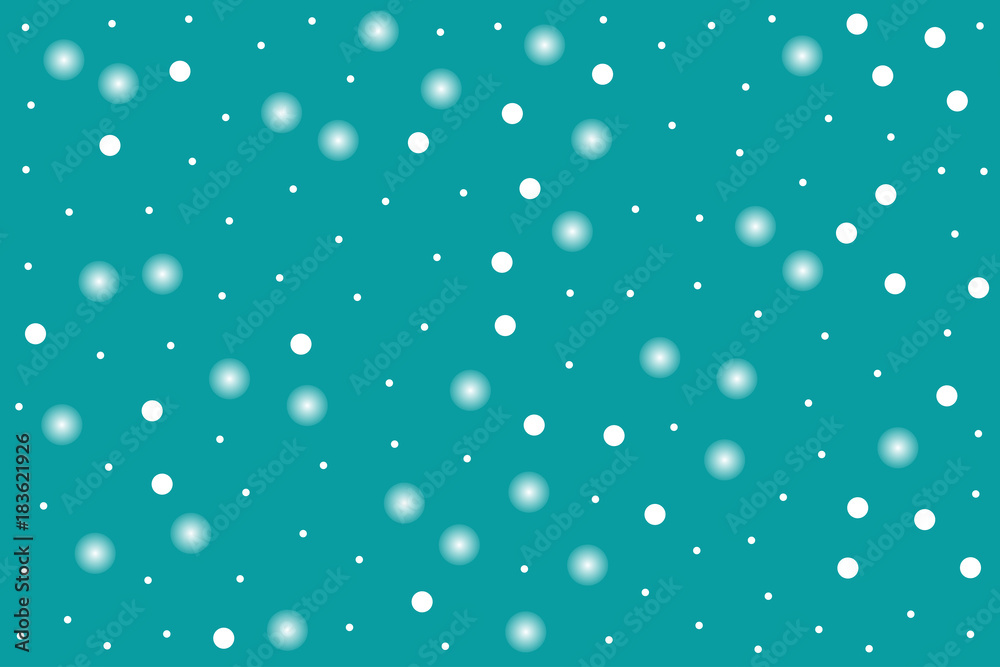 Snow on blue background
